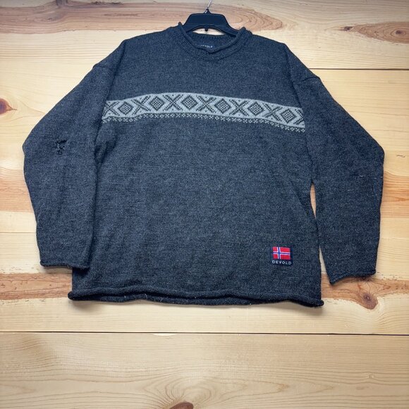 Devold Other - Devold Wool Sweater Mens XL Gray Roll Collar Pullover